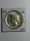 1921 Peace Silver Dollar XF Details High Relief Key Date