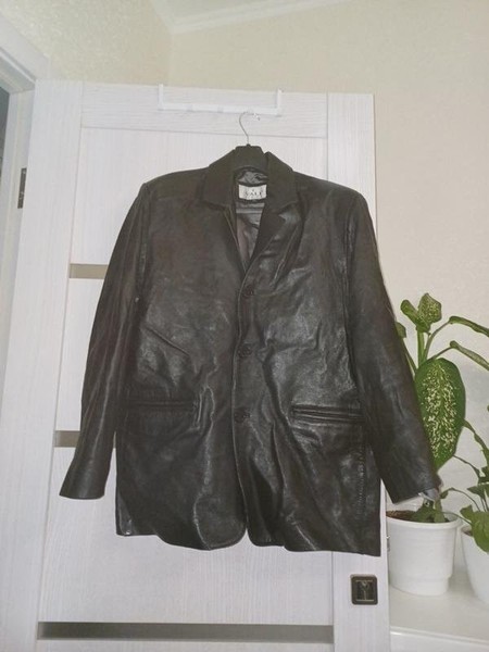 Men American Vintage Jacket Black Leather 42 / XL