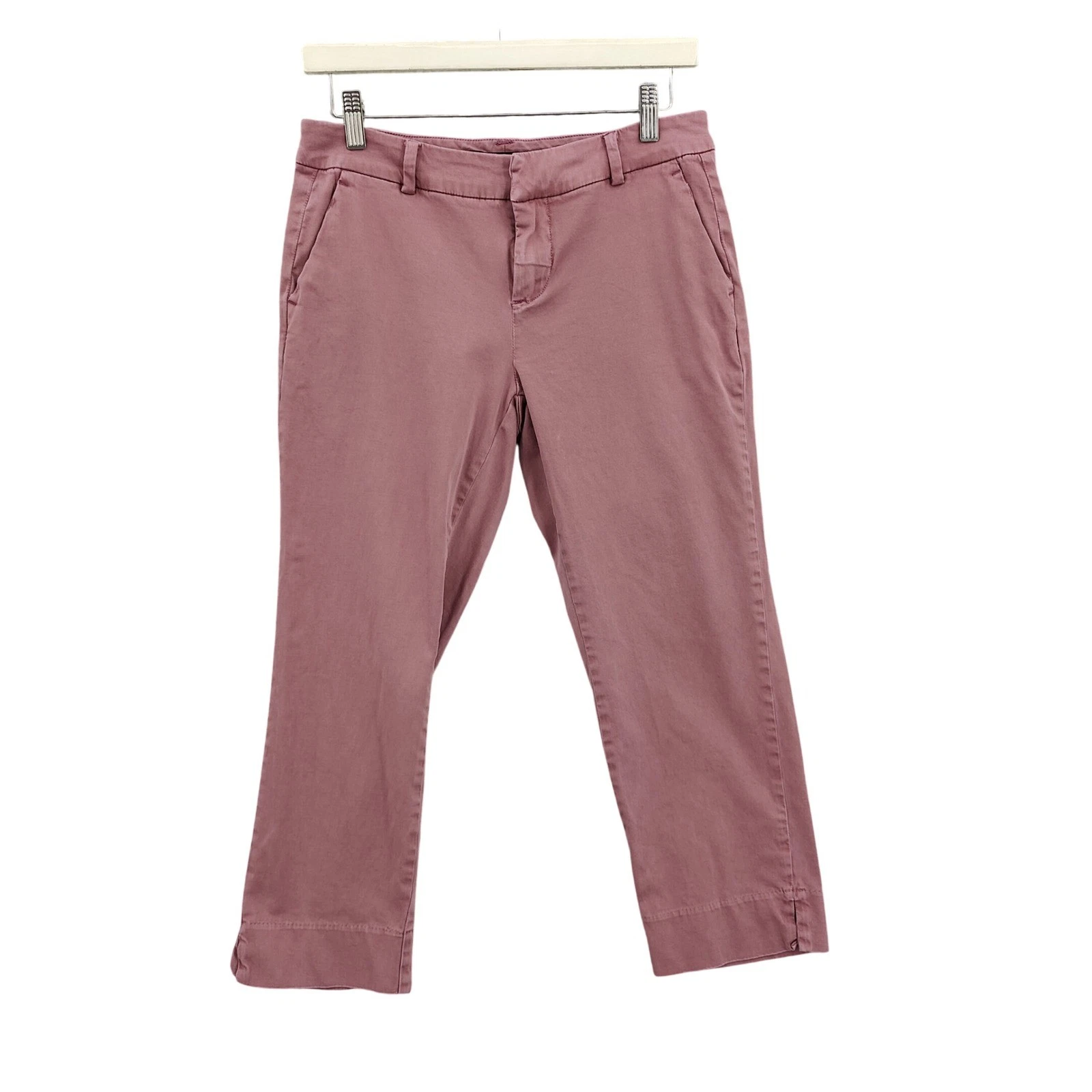 Liverpool Womens Chino Crop Pants 4 Petite *29x21 Victorian Mauve Stretch Resort