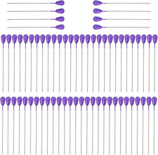 80Pcs Corsage Boutonniere Pins, Purple Wedding Bouquet Pins Teardrop Pearl Corsa