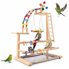 Bird Playground, 4-Layer Parrot Playground for Small to Medium Birds