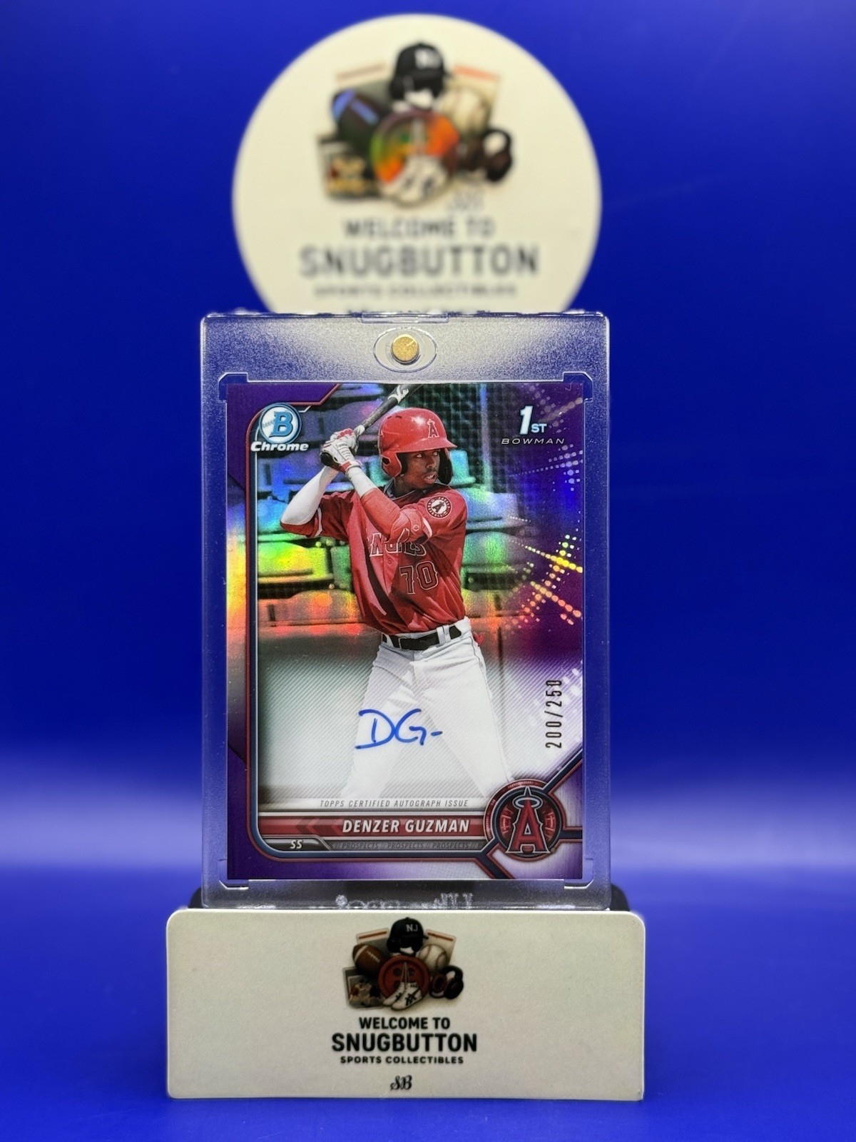 2022 Bowman Chrome Denzer Guzman #CPA-DG Auto Purple Refractor /250