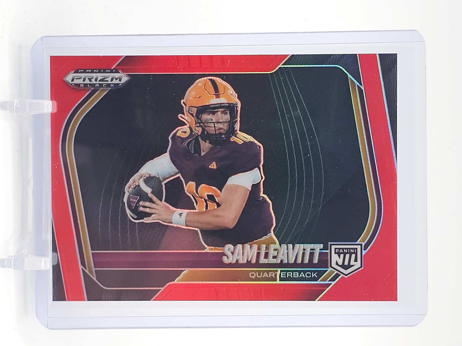 SAM LEAVITT 2025 PRIZM BLACK NIL RED #182 ARIZONA STATE /299 Q2161