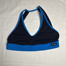Jo Jax Black Royal Blue Dance Bra Top Youth Large YL