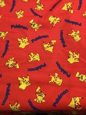 1 YARD Pokemon Cotton Fabric 36  x42  