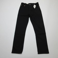 Image of Levis Mens 501 Original Cropped Jeans W29 L30 Black Denim NWT High Rise Straight
