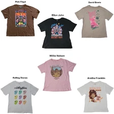 Women's Soft Lightweight Crewneck Short Sleeve Band Graphic Tee