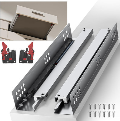 10 12 14 16 18 20 22 24 Inch Bottom Mount Soft Close Drawer Slides Full Extensio