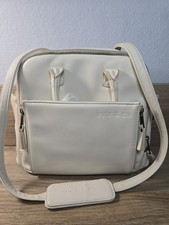 Ayla  Co Faux Leather Diaper Bag Backpack Cream Off white. Some light wear 