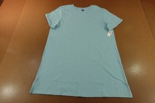 Old Navy Womens Large Petite Blue Short Sleeve Crew-Neck Mini T-Shirt Dress NWT