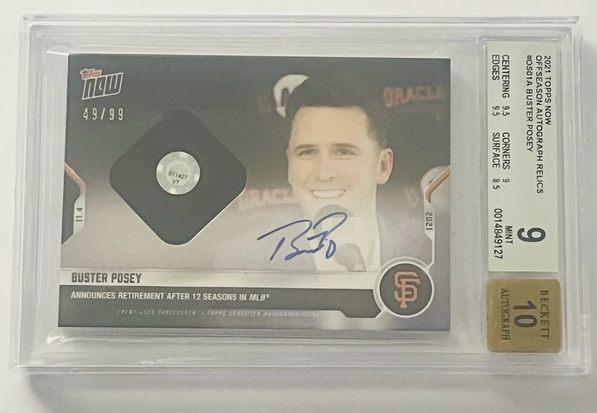 Topps Buster Posey Baseball Autographed Sports Trading Cards