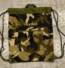Woodland Camouflage Drawstring Nylon Bag  HAYDEN  12" X 15" 