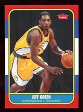 2007-08 Fleer 1986-87 Retro Rookies #86R-145 Jeff Green Seattle Sonics Rookie RC