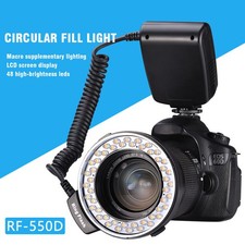 New Macro LED Ring Flash Light RF 550D For Nikon Canon Olympus Fuji DSLRbS