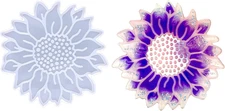 Large Sunflower Wall Hanging Resin Silicone Mold, Flower Epoxy Casting Mold,W...