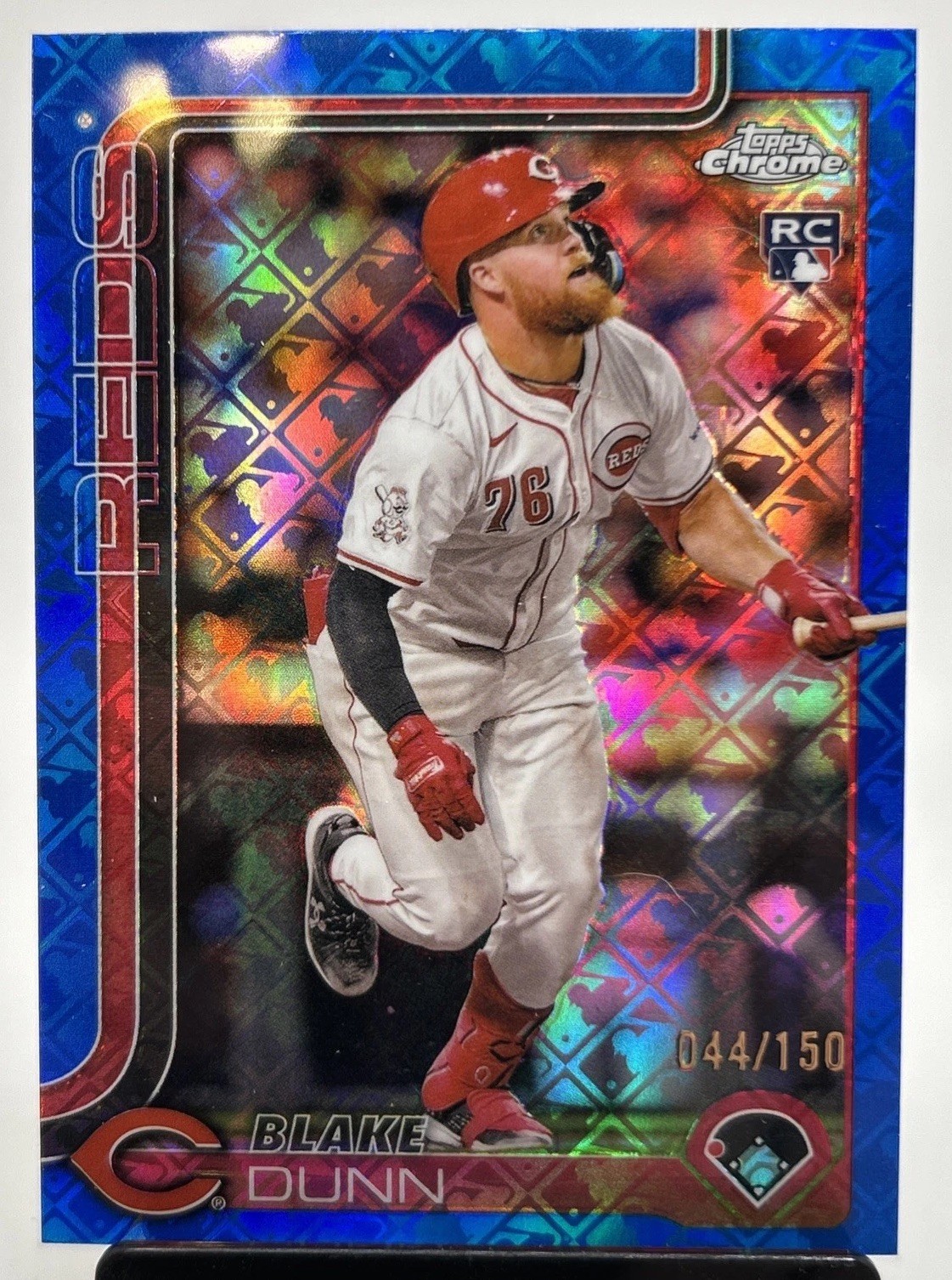 2025 Topps Chrome - Blake Dunn #161 Blue Refractor 044/150 (RC)