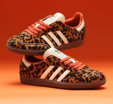 adidas Samba OG Preloved Red Leopard JI2734 Women's Size New