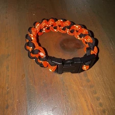 550 Paracord Survival Bracelet King Cobra Black/Orange "Made in USA" SHIPS FREE!