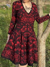 Alexander Mcqueen Floral Print Flare Mini Dress Size XS