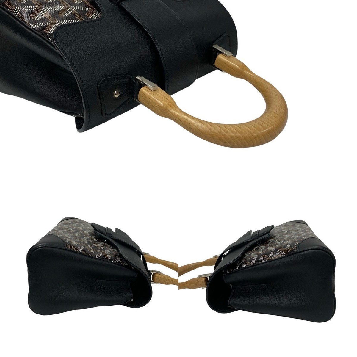 美品【GOYARD】ブラウン レザー SAIGON ミニ ハンドバッグ The Goyard Saigon Mini Bag: A Compact Icon of Elegance