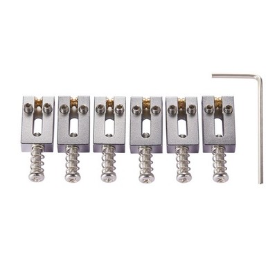 KAISH Brass Roller Bridge Saddles Trem Bridge Roller Saddle for Strat/Tele