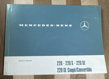 Mercedes-benz 220 220 S 220 Se Coupe Convertible Owners Manual