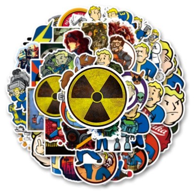 50pcs Fallout Merchandise Stickers for Bottle, Laptop, Refrigerator & More