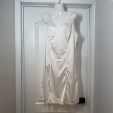 Velrose Full Slip Size 34 White Lace Nylon Lingerie Under Dress Layer Modest NEW
