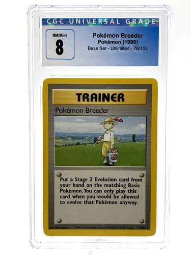 Pokémon Breeder graded CGC 8 for sale on eBay