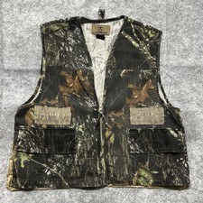 Vintage Men's Game Winner Outdoor Nature Camo Hunting Vest Zip Up One Size