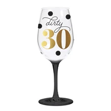 Lang Companies,  Dirty 30 Stemmed Wine Glass