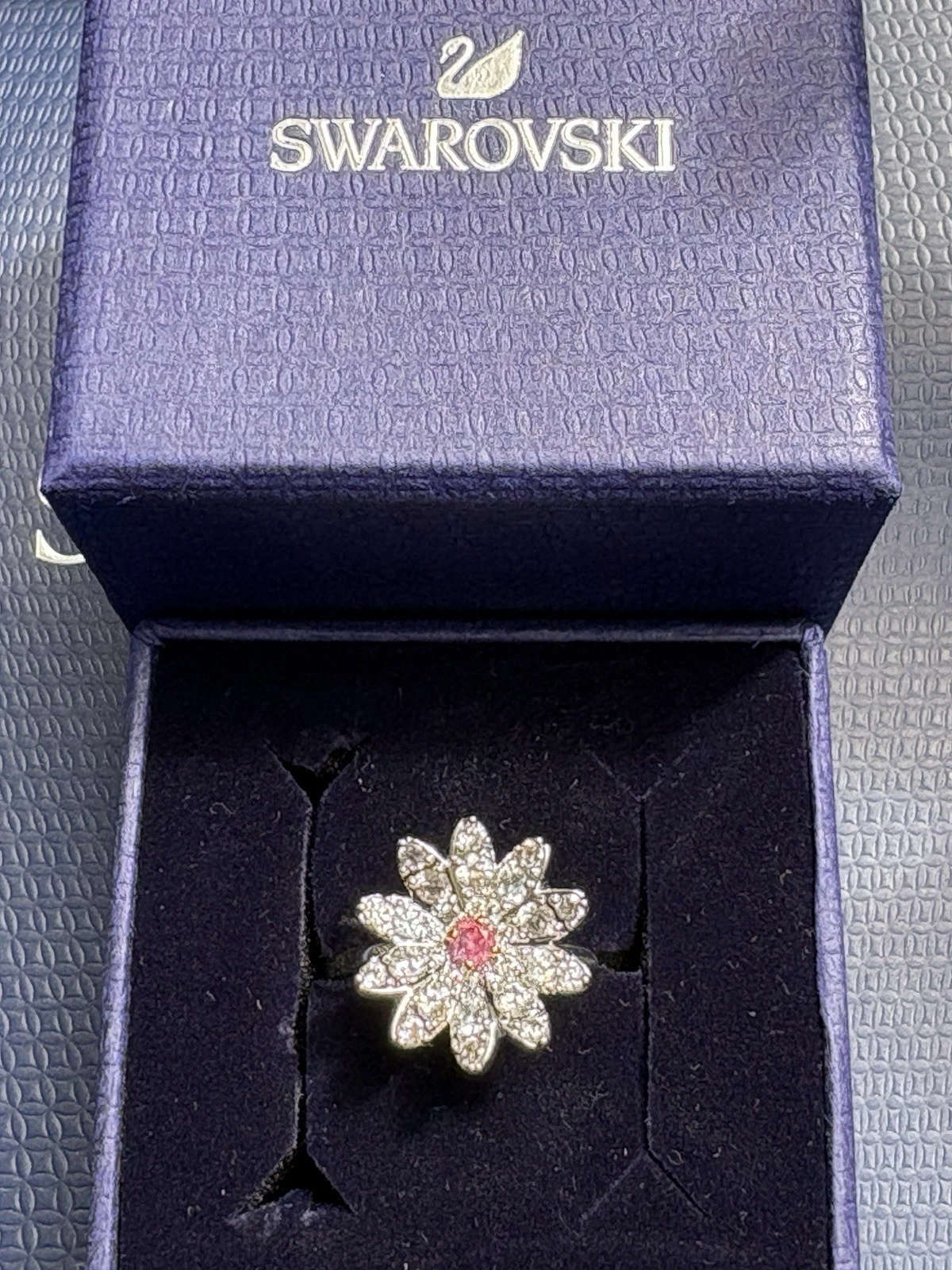 Swarovski Eternal Flower Ring Pink 58
