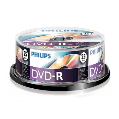 PHILIPS 25 x DVD-R 4,7GB 120Min 16x Cake Box