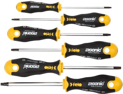 Felo Schraubendreher Satz 6-teilig ERGONIC 407 Torx TR 10 - TR 40