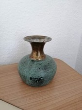 Alte Vintage Messing Cloisonne Vase H&ouml;he:11,5 cm.