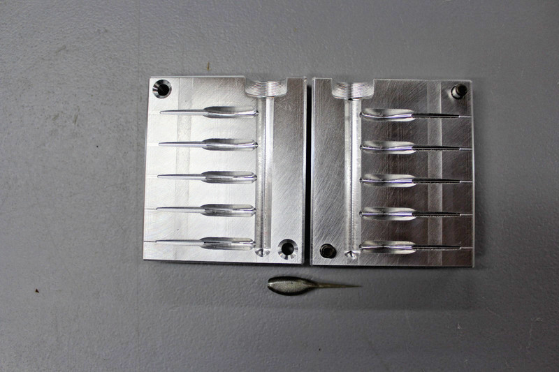 Aluminum soft bait mold -1.5" Baby Shad- 5 cavity