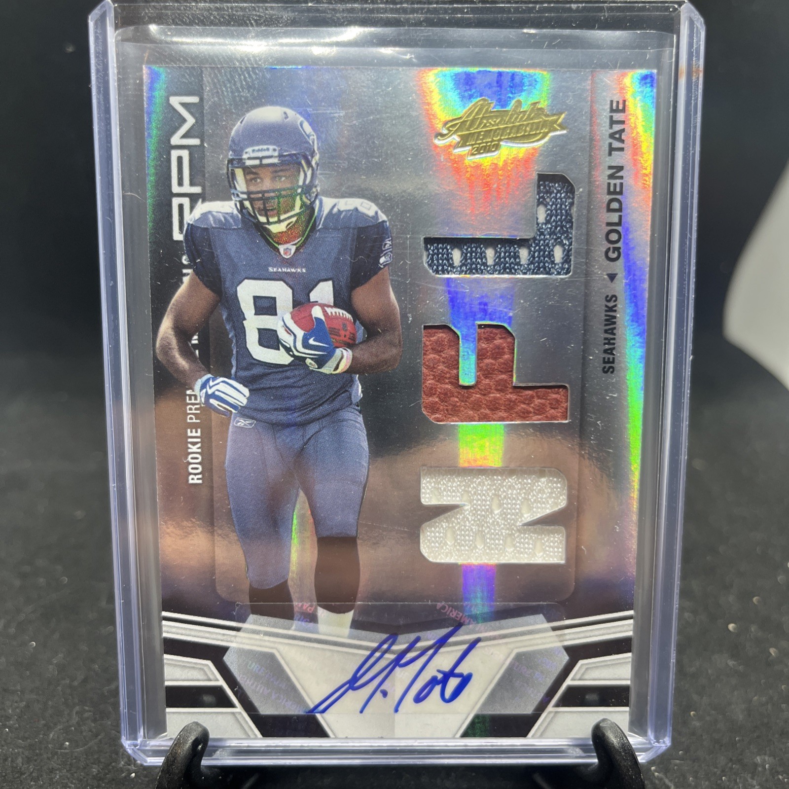 Golden Tate Panini Plates & Patches #216 Autograph Patch