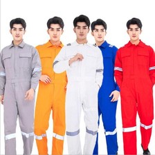 Men's Coveralls Work Wear Overalls Boiler Suit Protective Cotton Mechanic Suit