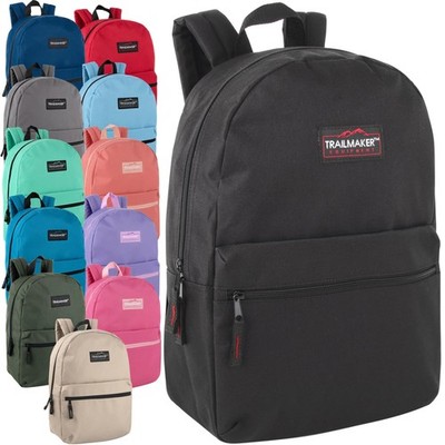 24 Pack- Classic 17 Inch Backpacks in Bulk Wholesale Back Packs for Boys and ...
