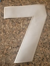 12" WHITE IRON ON JERSEY NUMBERS 7,3 ,2 CHOOSE ONE