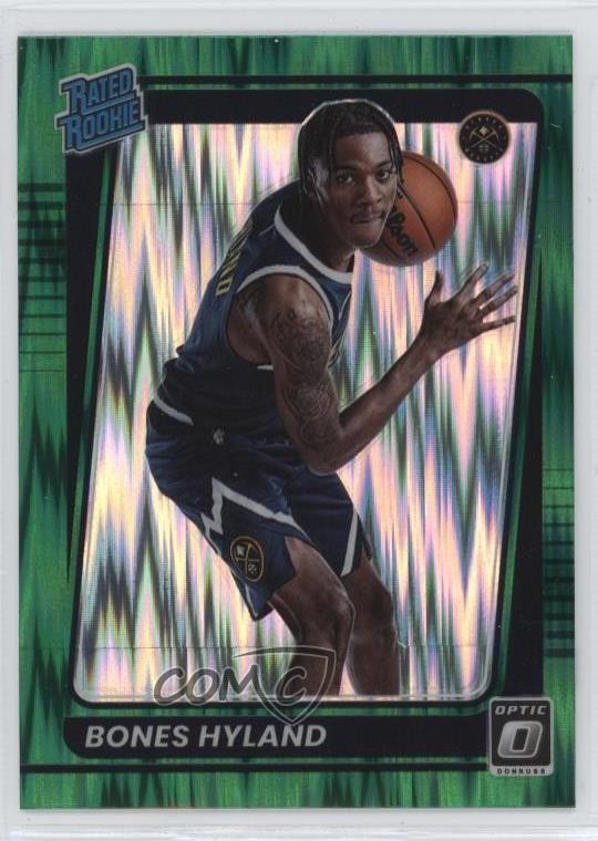 2021 Panini Donruss Optic Rated Rookie Green Shock Prizm Bones Hyland #194 0xs4