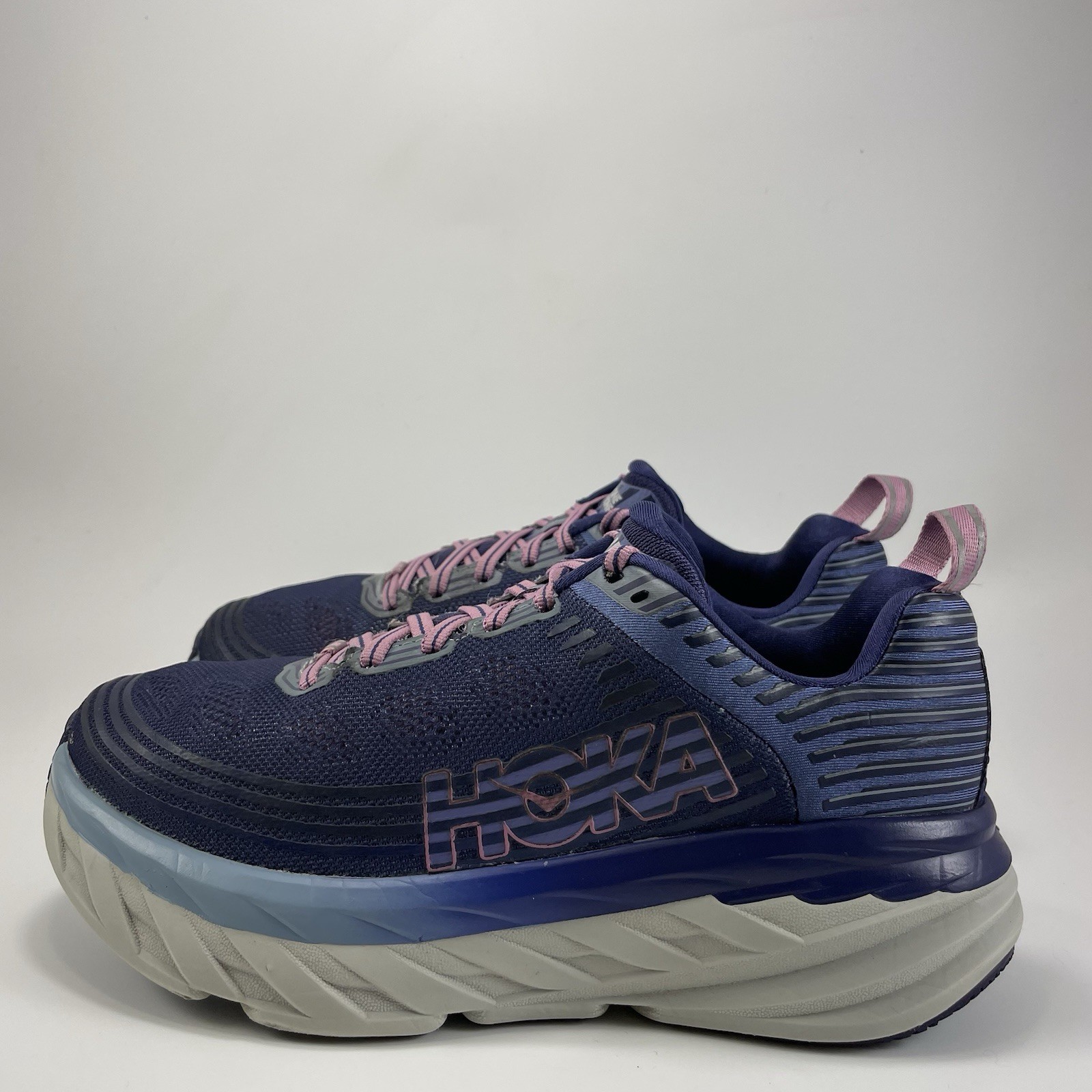 Hoka One One Bondi 6 Running Shoes Womens Size 7 D Marlin/Blue Ribbon Athletic thumbnail 3