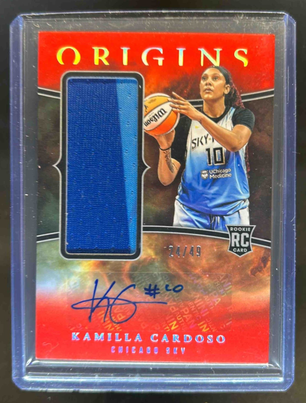 2024 Origins WNBA Kamilla Cardoso Red Rookie Jersey Auto Autograph RC #24/49