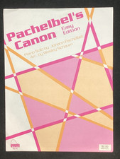 Vtg Sheet Music, Pachelbel's Canon Easy Edition, 1993 - ships free