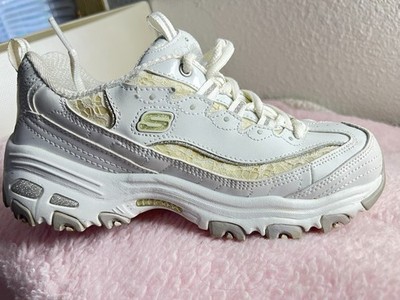 Skechers 11931 WSL D'Lites Fresh Start Woman Shoes - White - 6.5 Size