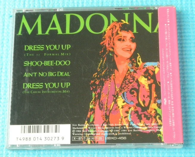 MADONNA CD Dress You Up Ain't No Big Deal w/Sticker Obi 1984 OOP Japan 28XD-456 - Image 2 of 4