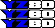 YZ80 Swingarm Airbox Number Plate Decals Stickers yz 80 dirtbike graphics