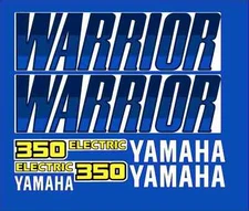 Warrior 350 Stock Style Full Graphic Kit Decals Stickers 87-04 Blue ATV QUAD 