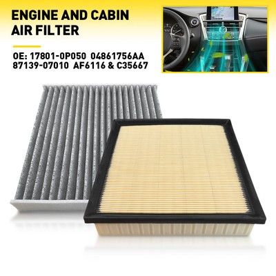 Engine & Carbon Element Cabin Air Filter For Lexus RX350 ES350 NX300 Toyota US C