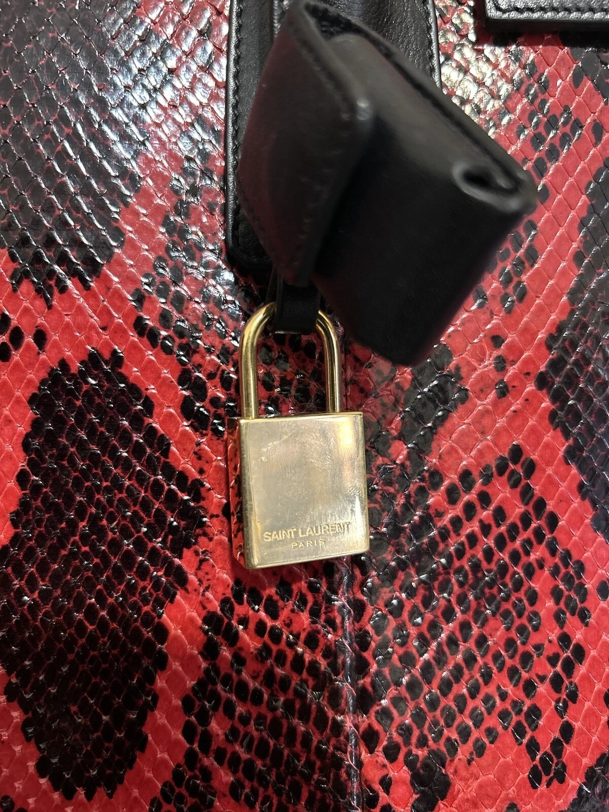 SAINT LAURENT (YSL) Borsa Saint Laurent Sac Dejour in pitone